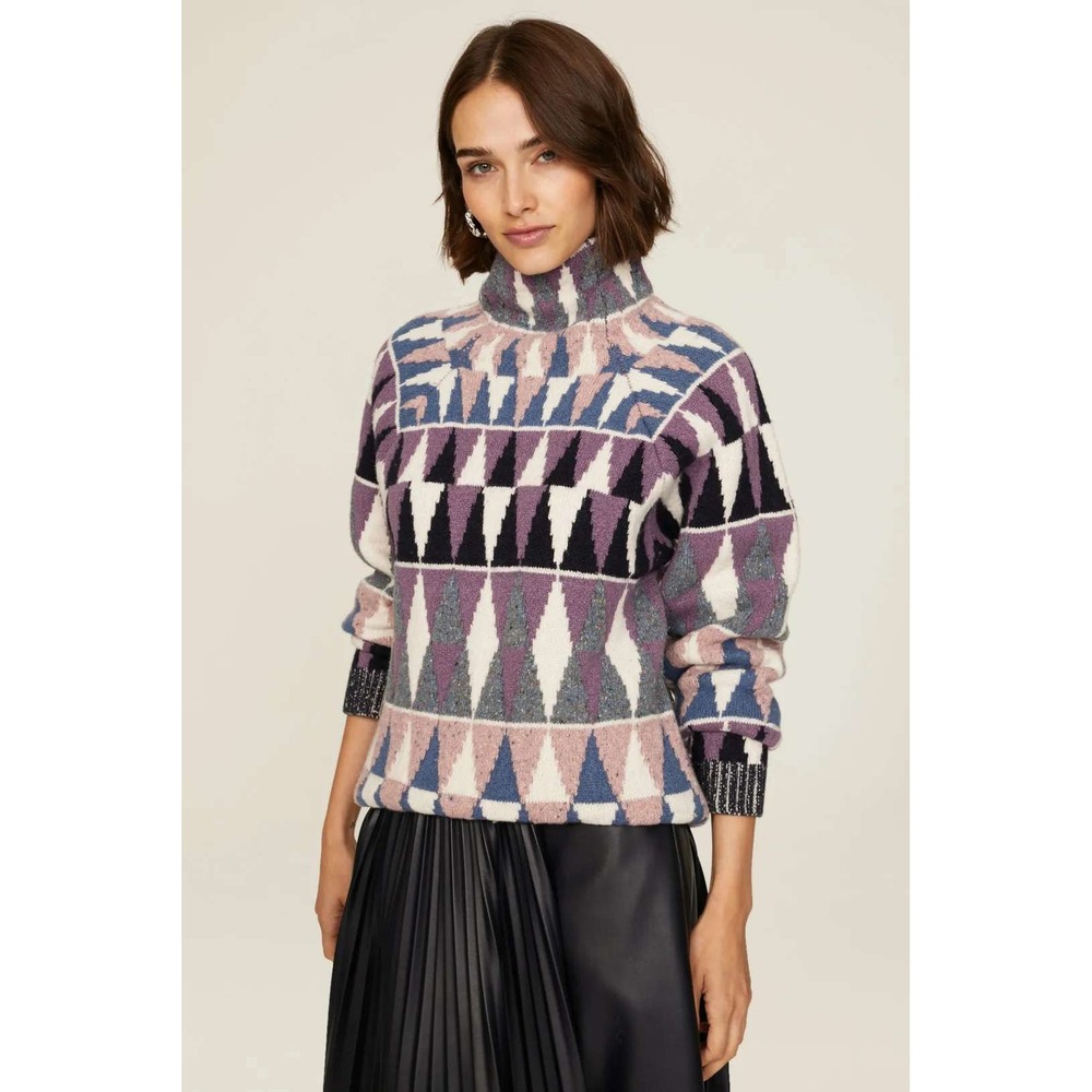 ALTUZARRA Stiblo Wool Blend Diamond Geometric Sweater Women Size Large